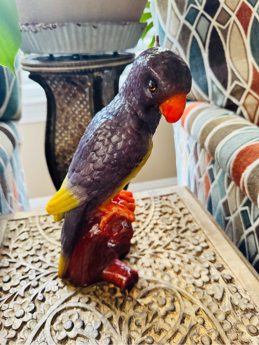 Vintage Handmade Parrot Candle, Handmade Gatlinburg, TN, Lorelei Candles